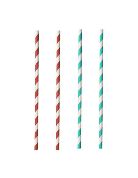 20 pailles PAPIER droites 20cm