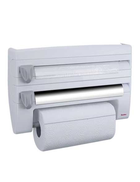 Dévidoir avec porte-épices 3 usages ROLL'N ROLL plast. col. BLANC