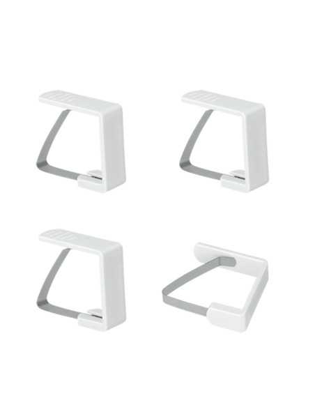 4 fixe-nappe inox + plast.