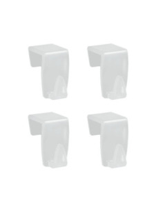 4 crochets placards & fenêtres plast. 3,2x2cm