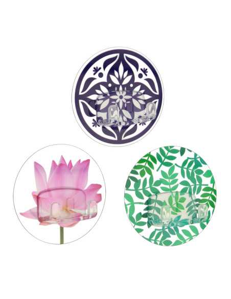 Crochet double statique U-FIX plast. Ø 8,5cm col.assort.