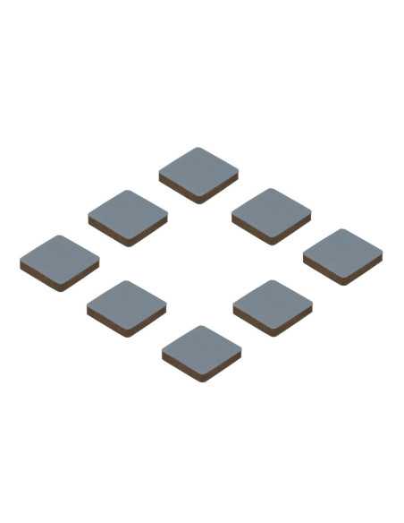 8 patins glisseurs CARRE 2.5x2.5cm