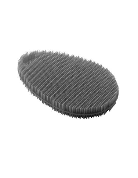 Eponge à vaisselle silicone 12x8cm col. gris