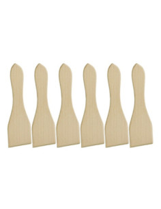 6 spatules à raclette bois