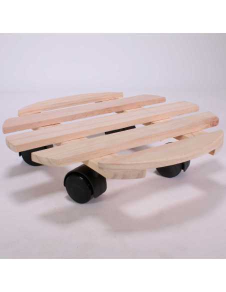 Support à roulette bois 30 cm