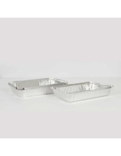 4 barquettes aluminium 21.5 x 15 x 5.8 cm