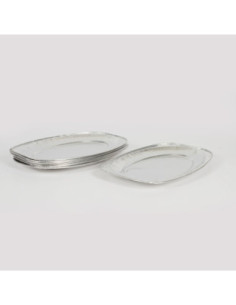2 plateaux aluminium 42 x 28.6 cm