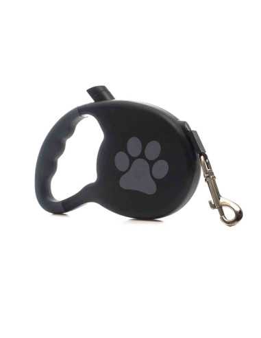 laisse retractable, nylon 7,5 m, chien 45 kg, noir