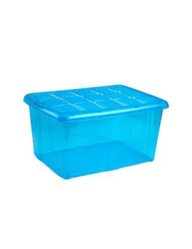 Boîte de rangement 60 Litres Azur transparente