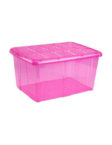 Boîte de rangement 60 Litre Violet transparente