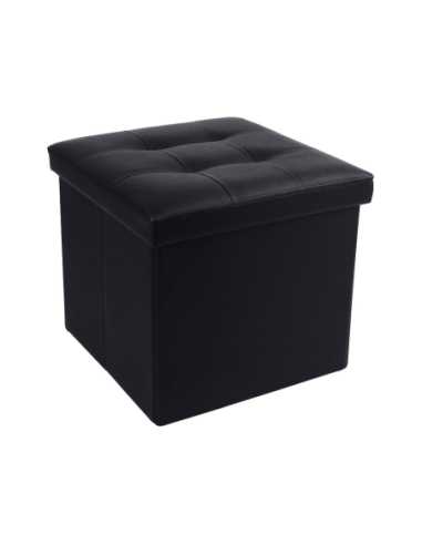 Pouf pliable noir