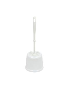 Pot + brosse WC polyprolylène blanc mat