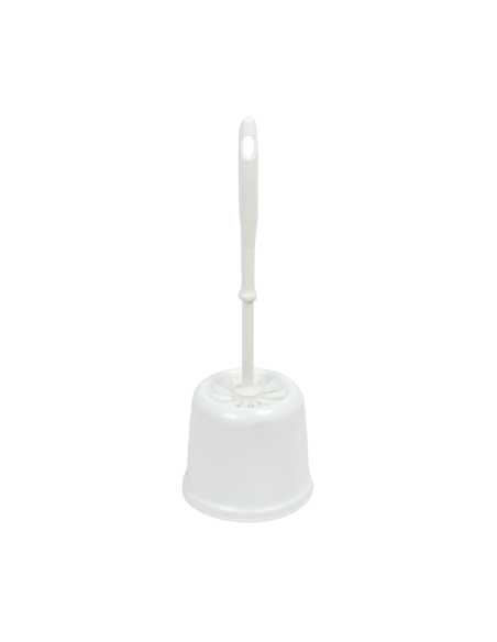 Pot + brosse WC polyprolylène blanc mat