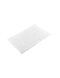 Tapis de bain chenille microfibre 50 x 80 cm, blanc