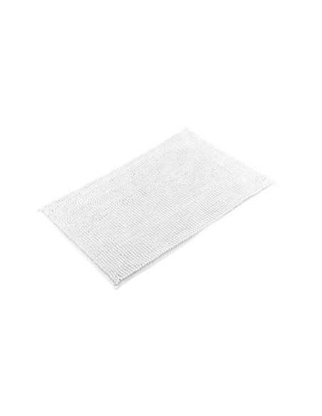 Tapis de bain chenille microfibre 50 x 80 cm, blanc