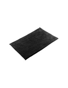 Tapis de bain chenille microfibre 50 x 80 cm, noir