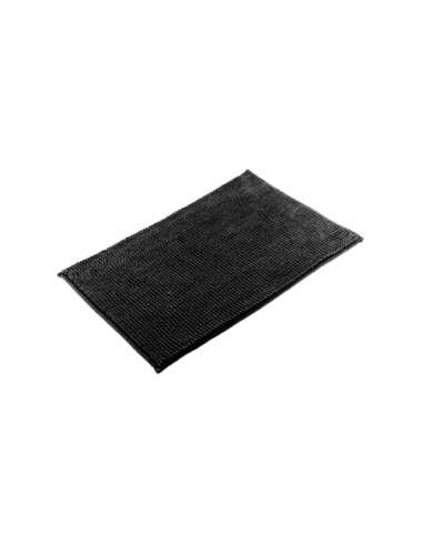 Tapis de bain chenille microfibre 50 x 80 cm, noir