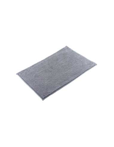 Tapis de bain chenille microfibre 50 x 80 cm, gris