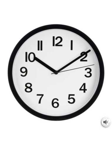 Horloge plastique couleur assortie, diamètre 22 cm