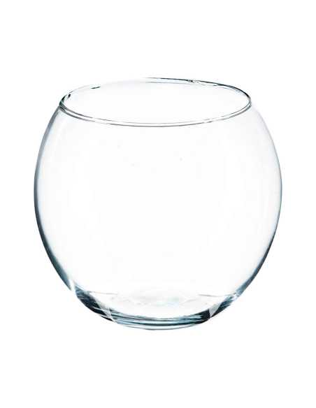 Vase Boule Transparent – Verre Rond Ø 15 cm Pour Déco Intérieure Élégante