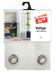 Voilage blanc 135 x 240 cm
