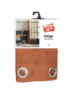 Voilage terra cotta 135 x 240 cm