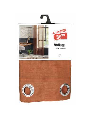 Voilage terra cotta 135 x 240 cm