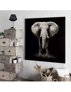 Toile imprimée "Éléphant" 100x100 cm 2