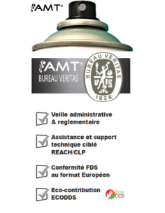 Bombe de peinture aérosol AMT argent effet métallisé 2