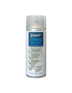 Bombe de vernis haute résistance AMT satiné 2