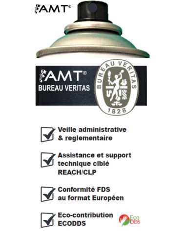 Bombe de peinture aérosol AMT ardoise effet métallisé