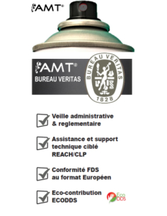 Bombe de peinture aérosol AMT ardoise mat 2