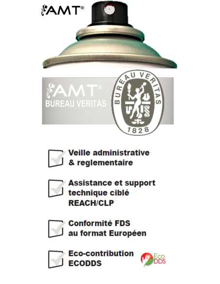Bombe de peinture aérosol AMT blanc brillant