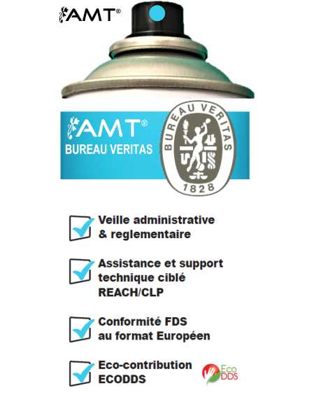 Bombe de peinture aérosol AMT blue Lagoon