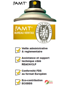Bombe de peinture aérosol AMT bouton d'or 2