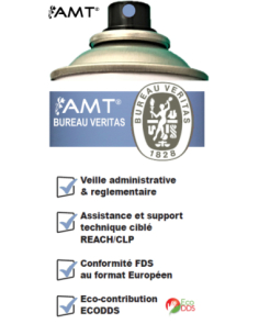 Bombe de peinture aérosol AMT ciel plombé 2