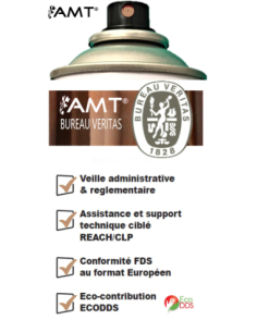 Bombe de peinture aérosol AMT effet chrome bronze 2