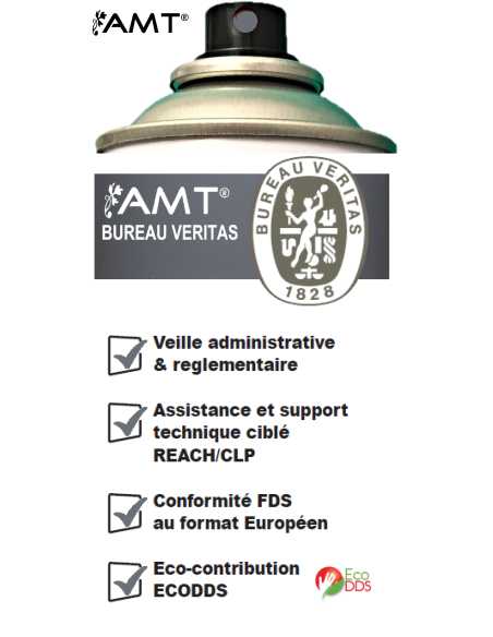 Bombe de peinture aérosol AMT gris ciment