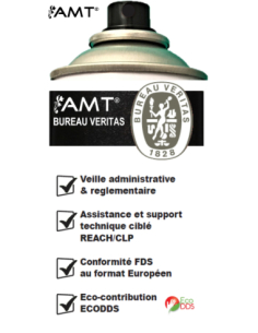 Bombe de peinture aérosol AMT noir effet métallisé 2