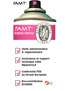 Bombe de peinture aérosol AMT rose tagada 2
