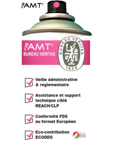 Bombe de peinture aérosol AMT rose tagada