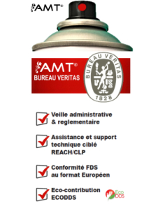 Bombe de peinture aérosol AMT rouge feu 2
