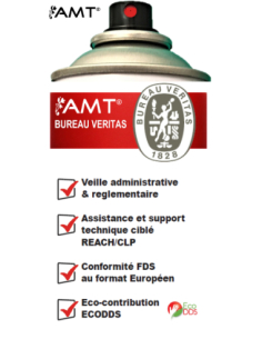 Bombe de peinture aérosol AMT rouge mat 2