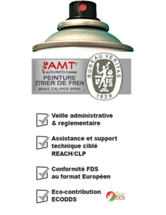 Bombe de peinture aérosol AMT rouge spécial étriers de frein 2