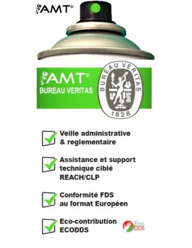 Bombe de peinture aérosol AMT vert feuille