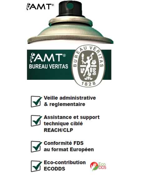 Bombe de peinture aérosol AMT vert jardin