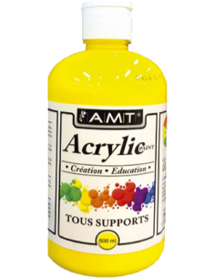 Bouteille de peinture acrylique AMT 0.5L jaune