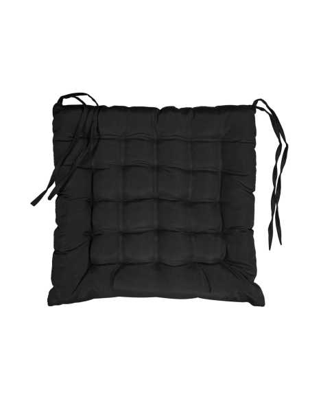 Assise matelassée 40 x 40 cm Essentiel noir