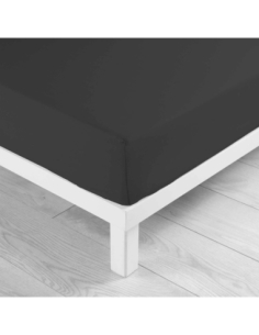 Drap-housse 140 x 190 cm Lina noir