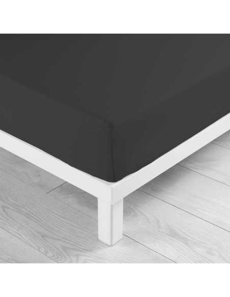 Drap-housse 140 x 190 cm Lina noir